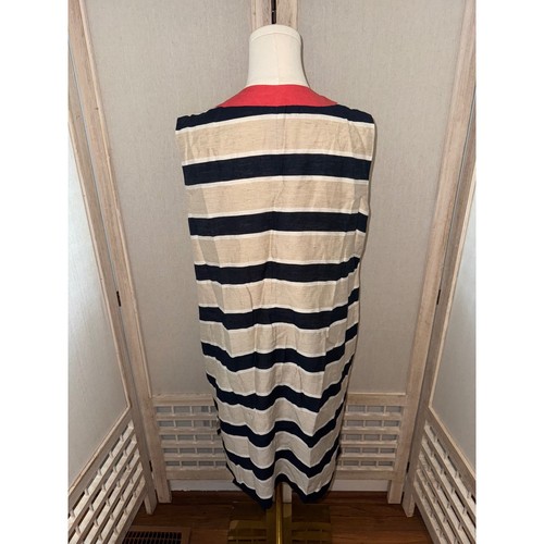 Tommy Hilfiger Linen Blend Split Above The Knee Shift Dress Size 14 - Picture 4 of 7