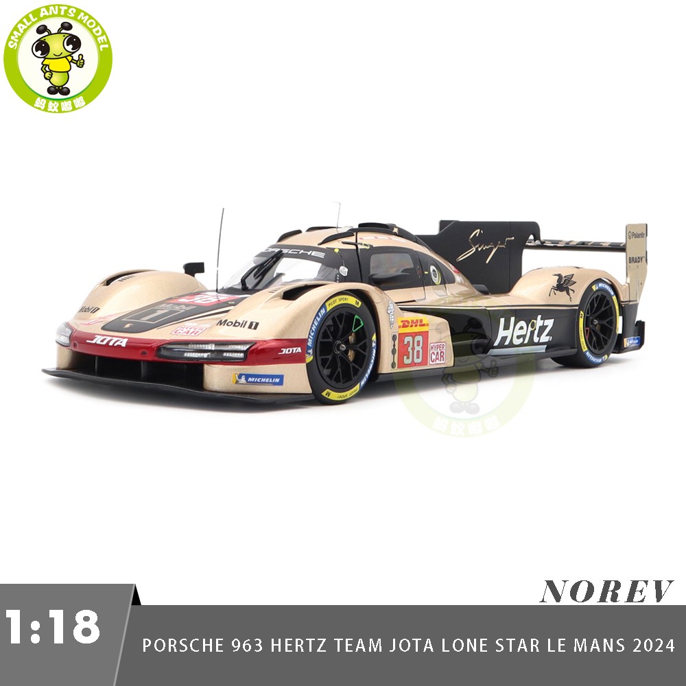 1/18 Norev 187161 Porsche 963 Hertz Team Le Mans 2024 #38 Diecast