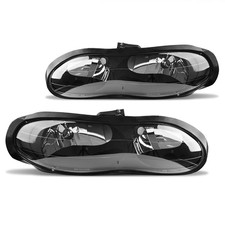 Pair Black Housing Replacement Headlights Assembly Fit For Chevy Camaro 1998-02 Pair Black Housing Replacement Headlights Assembly Fit For Chevy Camaro 1998-02