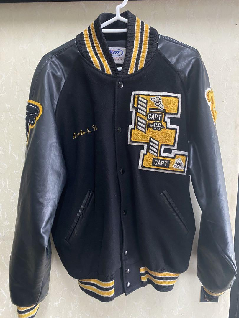 USA Made Neff '90s Vintage Leather Sleeve Stadium Varsity