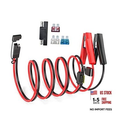 SAE to Alligator Clip,12AWG SAE Connector Quick 5FT SAE to Alligator Clips