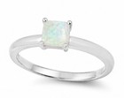 GENUINE 0.35 Cts OPAL SOLITAIRE RING .925 SOLID STERLING SILVER - NWT — photo 3