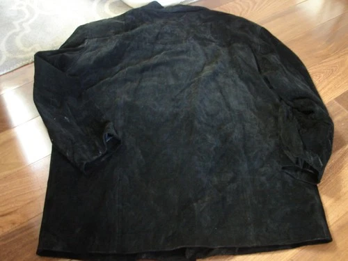 Johnson Leathers San Francisco Suede Jacket Men's Size Large Black Vintage USA image 6