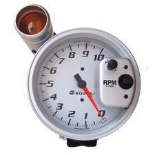 Equus Tachometer 6081s 6000 Series 10000 Rpm 5 In. Silver Shift Light