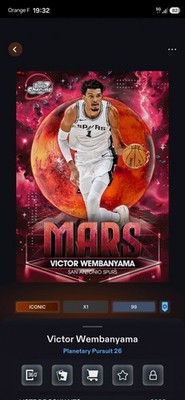Topps NBA Collect - Victor Wembanyama - Topps Chrome Planetary Pursuit MARS...
