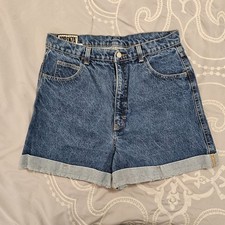 Vintage 90s Forenza Denim Mom Shorts Size Womans 14 Light Wash High Waist