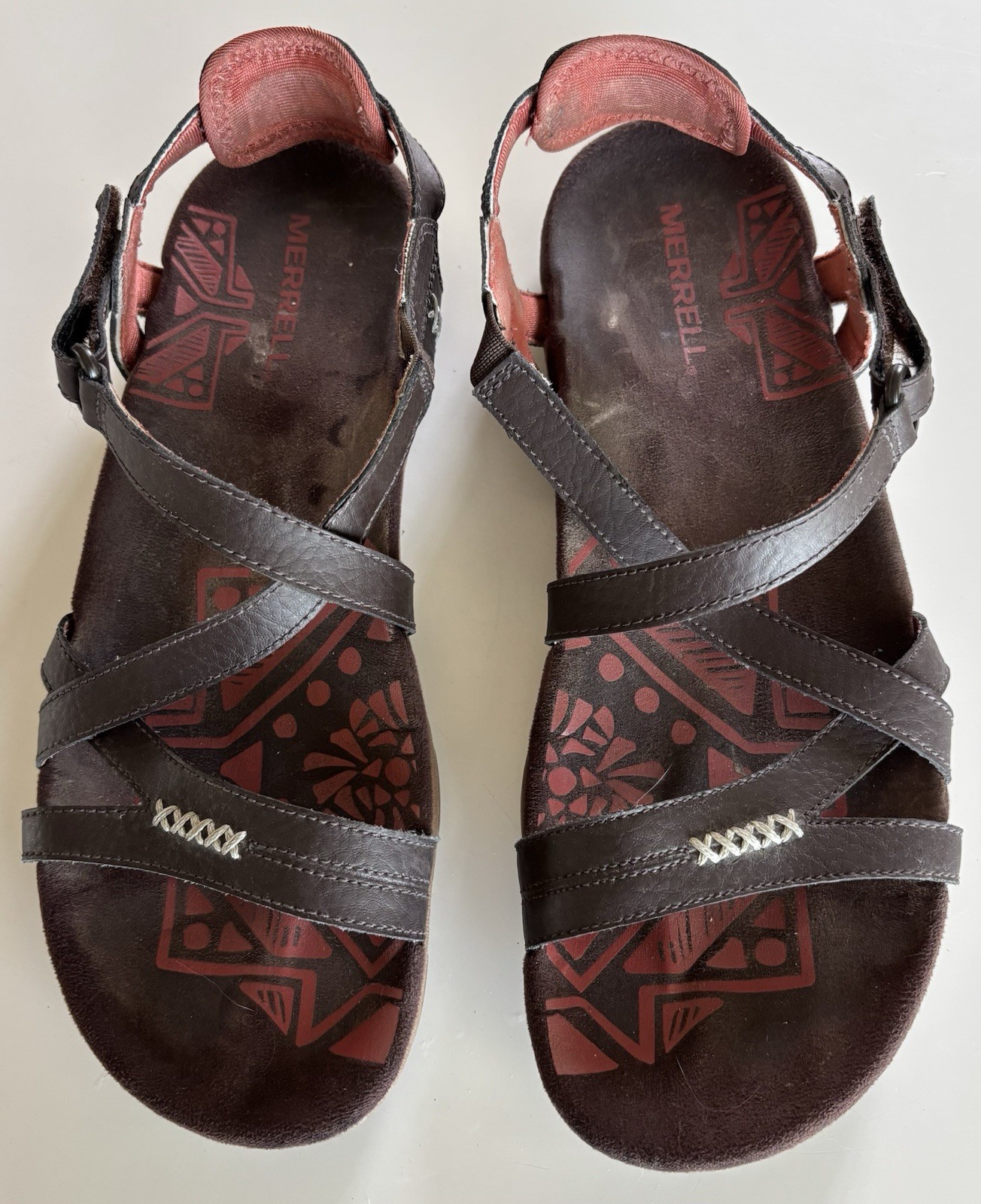 Merrell sandali donna 9 pelle cinturino sportivi escursionismo outdoor atletica