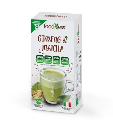 Foodness 30 Capsule Compatibili Nespresso - Ginseng e Matcha