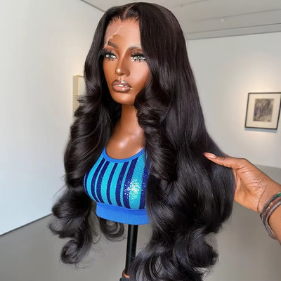 30 32 Zoll Body Wave HD Lace Front Perücken vorgezupft lose Welle 300 % Dichte 13 x 6 