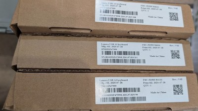 Lot of 3 Lenovo USB AI Keyboards - New In Box - FRU 5D50U84616 / PN SD51P47999