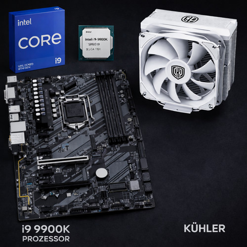 i9 9900K Gigabyte B360 Kühler Bundle - Aufrüstkit Mainboard, Prozessor Kühler