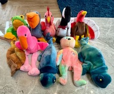 10 TY Beanie Babys, wie abgebildet, 11er Pack