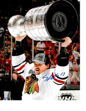 CHICAGO BLACKHAWKS SHELDON BROOKBANK SIGNED STANLEY CUP 8X10