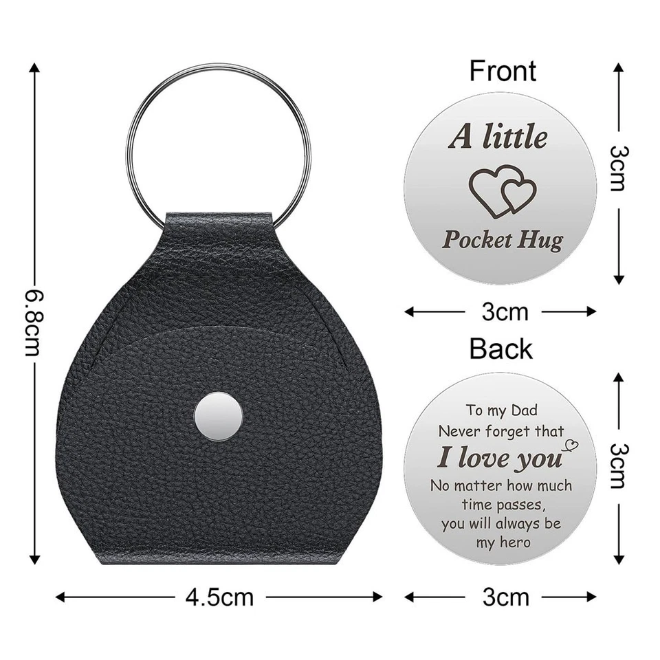 Pocket Hug Token Keyring Christmas Gifts For Mum Grandma Daughter Nanny Son Dad - Image 3 of 4