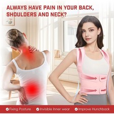 Posture Corrector for Men Women Adjustable Upper Back Brace Pain Relief Support
