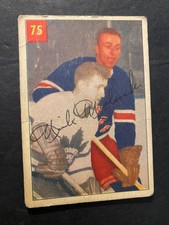 Nick Mickoski (New York Rangers) - 1954-55 Vintage Parkhurst Hockey Card #75
