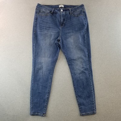 Jeans Women's Sz 18W The Pin Up Skinny Med Wash Stretch Mat. Normcore Cute Nice