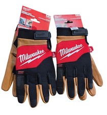 Milwaukee Leather Performance Gloves - XL-Lot of 2-Durable Palm-Lightweight