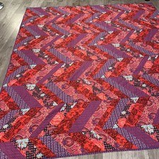 Quilt King size 104   x93    Multi Color Red And Purple Cotton And Polyester Blend