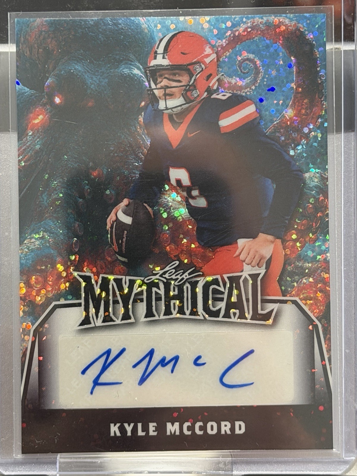 2025 Leaf Mythical Kyle McCord Mythical Octopus Glitter  Auto 1/1 Syracuse QB