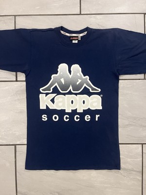 Kappa Soccer Navy Blue Ombré Logo Faded Size Small T Shirt 