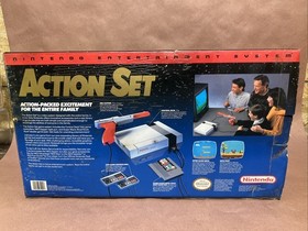 Empty Console Box Nintendo Entertainment System NES 1990 Action Set Authentic