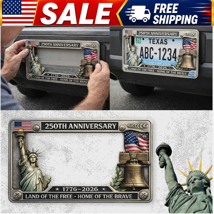 250th Anniversary Commemorative License Plate Frame, License Plate Frame US