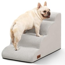 Dog Stairs Ramp for Bed and Couch,4 Step Dog Steps for Small Dogs,Pet Stairs ...