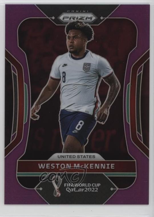 2022 Panini Prizm World Cup Qatar Purple 170/199 Weston McKennie #209 1d0h
