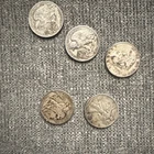Liberty Walking 1936 Silver Half Dollar Coins Lot of 5