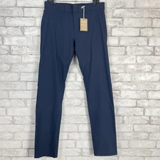 J.CREW NWD Men's 484 Slim-Fit Navy Blue Tech Pant W32 L34 AW005