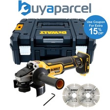 Dewalt DCG405NT 18v XR Brushless Cordless 125mm Angle Grinder + 2 Diamond Blades