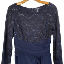 Chaps Navy Sequin Dress Size 10