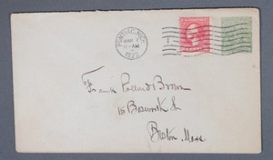 MayfairStamps El Salvador 1922 US Mixed Frank Uprated to Boston MA Stationery Co