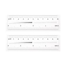 2 Set Film Ruler 4 Inch 0.1mm Scale PET Flexi...