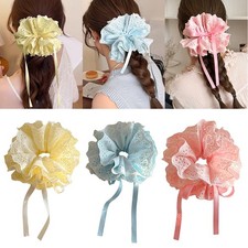 Tail Hair Ties Hair Band Multi-layer Lace Drawstring Hair Rope Lace Ribbon  
