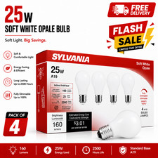 Sylvania Incandescent Light Bulb, 25W 2 Count Pack of 1 , Soft White Finish