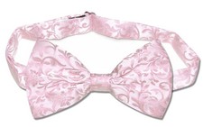 Antonio Ricci Men's BOWTie PINK Paisley Design Mens Bow Tie for Tuxedo or Suit