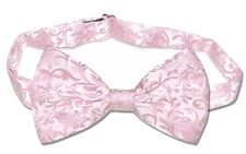 Antonio Ricci Men's BOWTie PINK Paisley Design Mens Bow Tie for Tuxedo or Suit