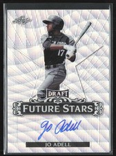 Jo Adell 2017 Leaf Metal Draft Future Stars Silver Wave Auto A #FS-JA1 Los