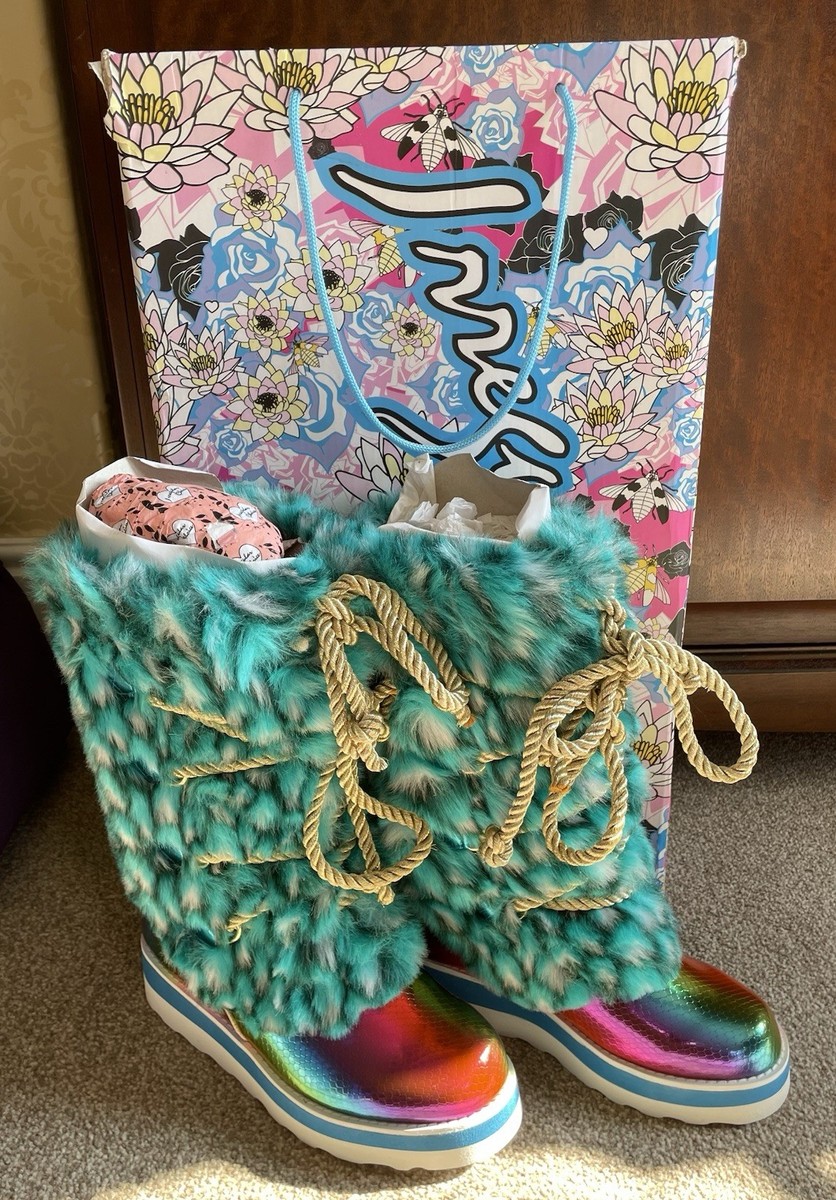 IRREGULAR CHOICE**CHEESE BEANS-BLUE**BOOTS**SIZE 5/38**BNIB