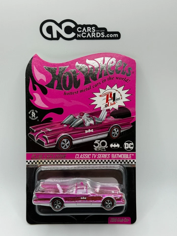Batimóvil Hot Wheels RLC Classic TV Series 2018 rosa coche de convención Foto 3 de 4