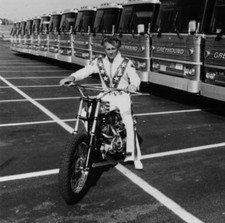 GLOSSY PHOTO PICTURE 8x10 Evel Knievel In Your Motorcycle