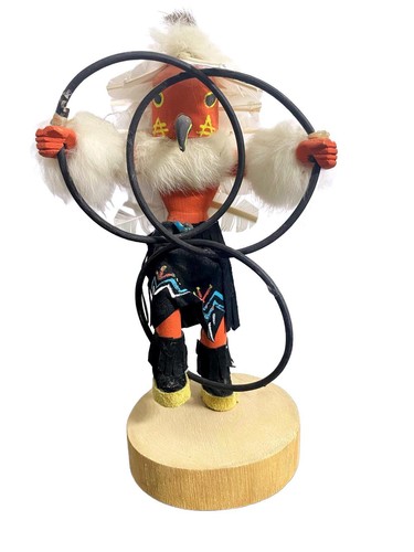 Vintage Navajo Kachina 10" Hoop Dancer Puppe signiert R Wilson