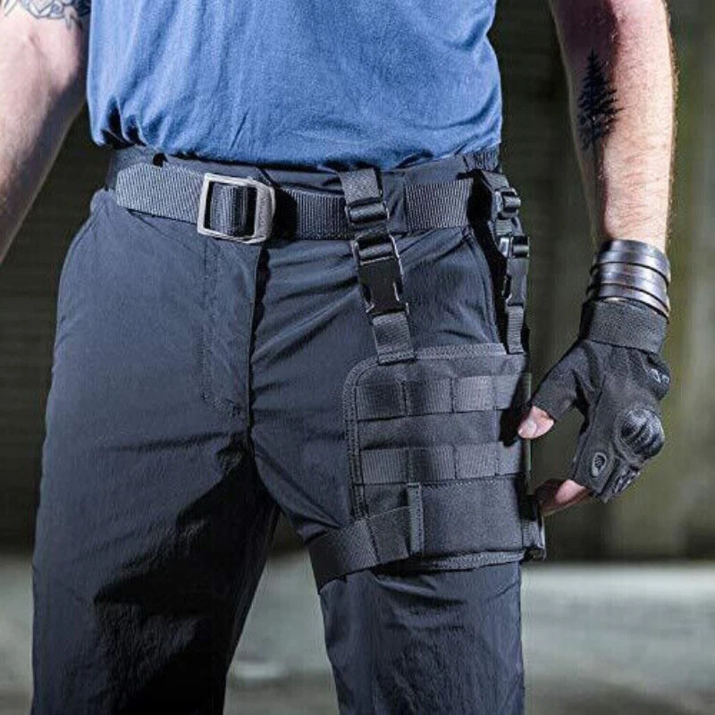 Plataforma táctica de pierna caída MOLLE panel ajustable de pierna caída para funda de pistola Foto 2 de 4