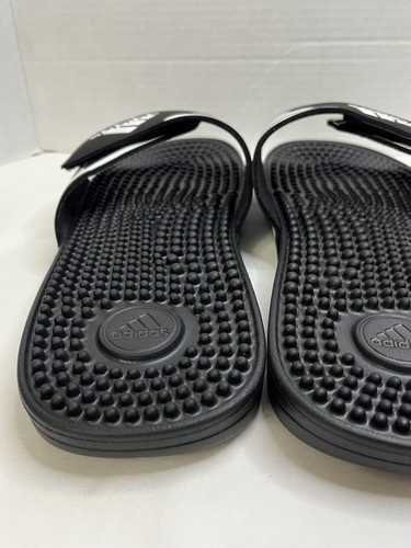 Adidas Slide Sandal for Men Size 13 Black/White Adjustable - Picture 3 of 9