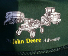 Vintage Dark Green John Deere Advantage Hat Cap Made In USA