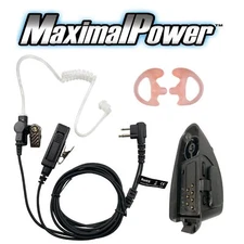 MaximalPower Acoustic Surveillance Earpiece Headset PTT Mic for MOTOROLA HT750