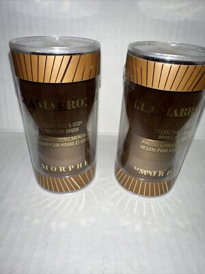 2 PACK MORPHE GlamaBronze Deluxe Face & Body Bronzer Brush New & SEALED!