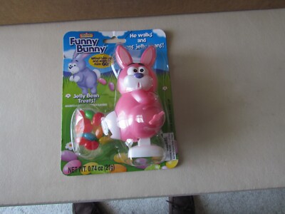 Treat Street Funny Bunny Pink Wind Up Plastic Pooper Walks & Poops Jelly Beans